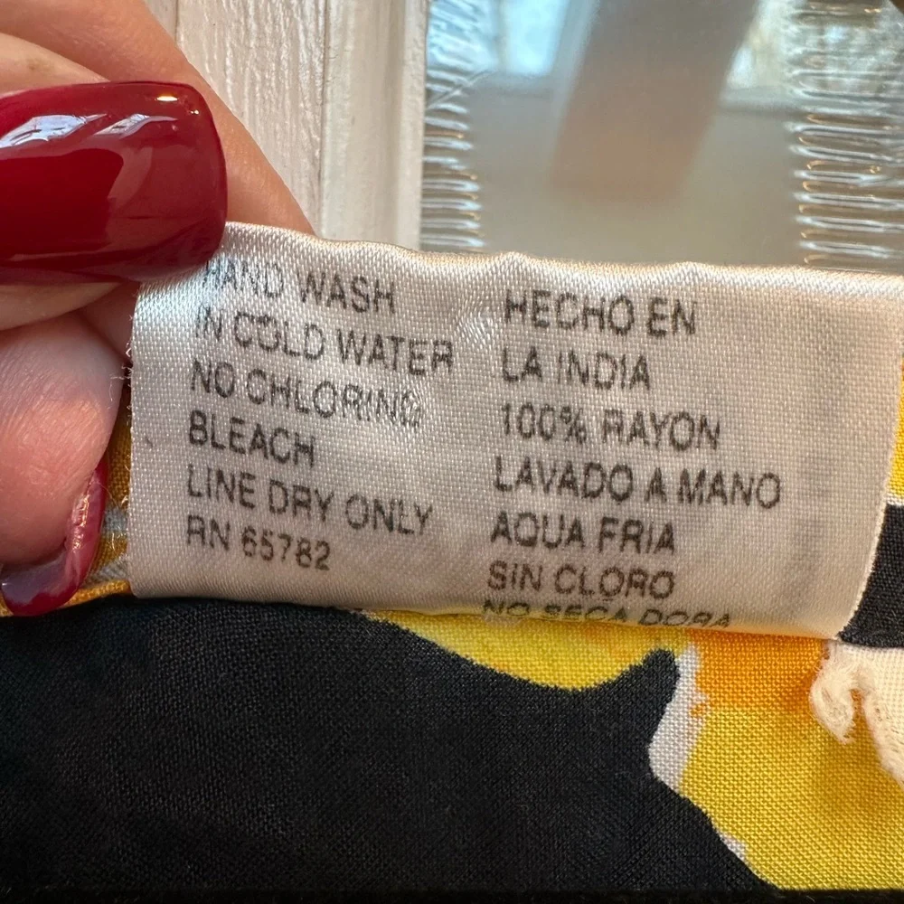 Vintage Peppermint Bay Y2K Midi Maxi Dress Butterfly Floral Resort Beach Size XL - Picture 10 of 13